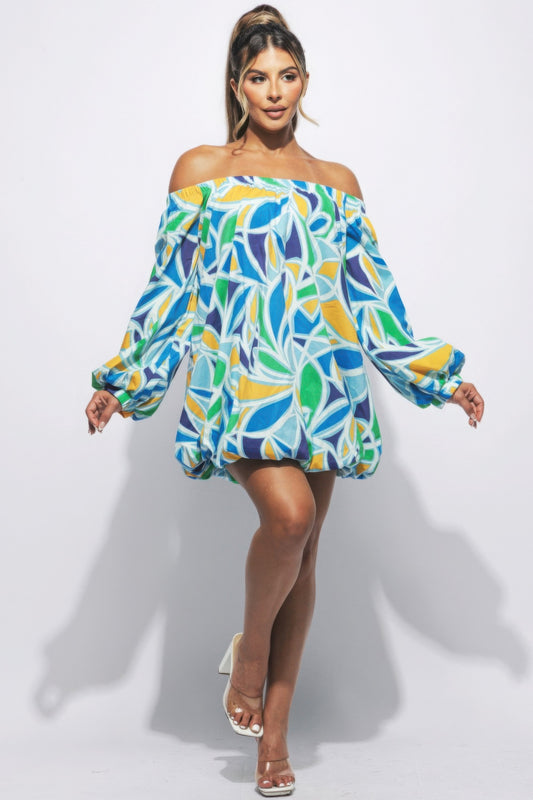 Off Shoulder Bubble Dress - Elegant and Trendy Fashion Statement for Any Occasion