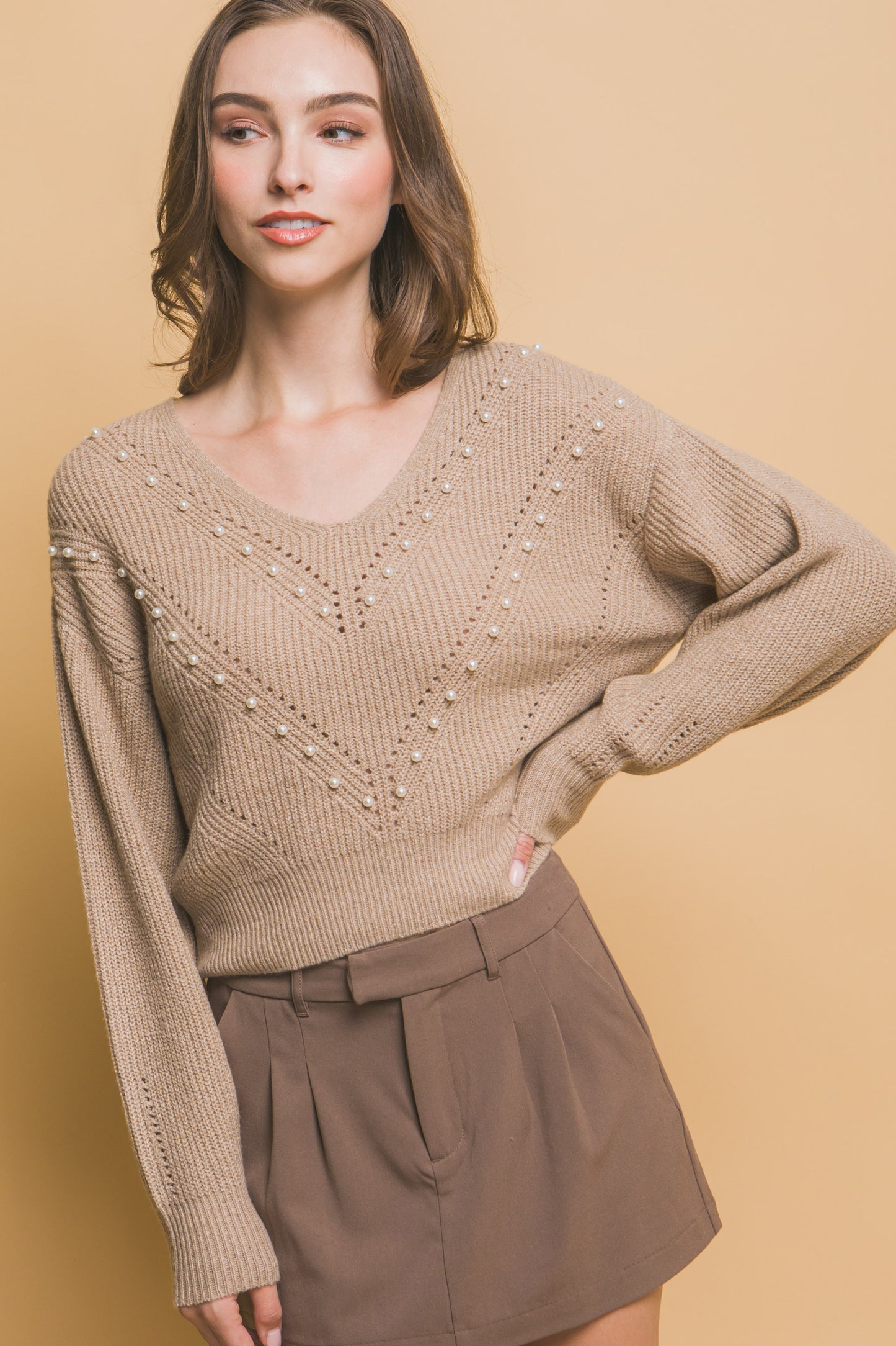 Pearl Details Sweater